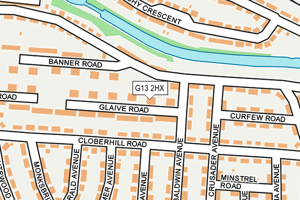 G13 2HX map - OS OpenMap – Local (Ordnance Survey)