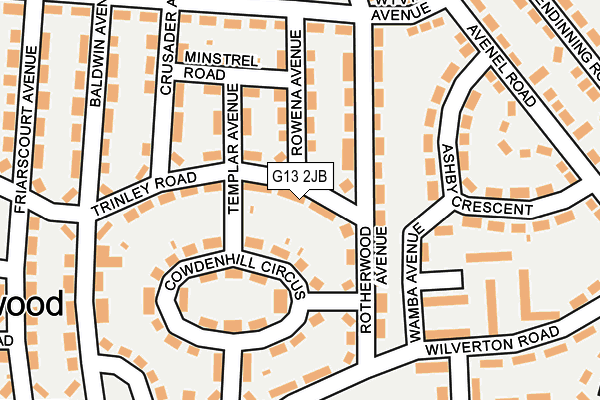 G13 2JB map - OS OpenMap – Local (Ordnance Survey)