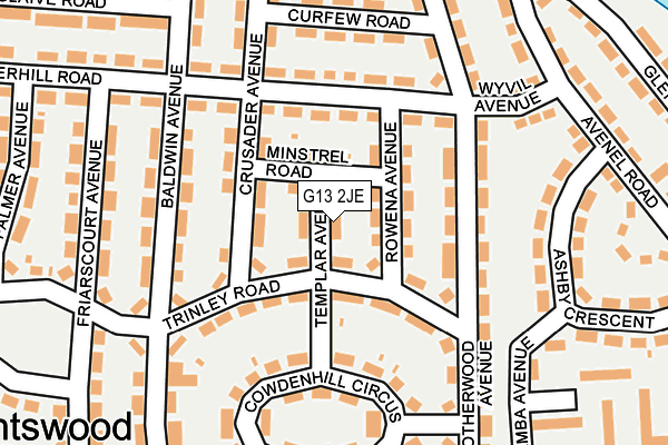 G13 2JE map - OS OpenMap – Local (Ordnance Survey)