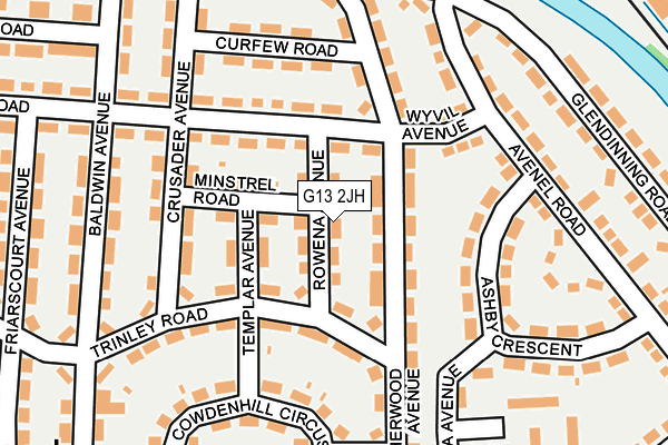 G13 2JH map - OS OpenMap – Local (Ordnance Survey)