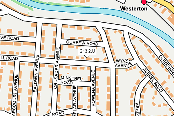 G13 2JJ map - OS OpenMap – Local (Ordnance Survey)