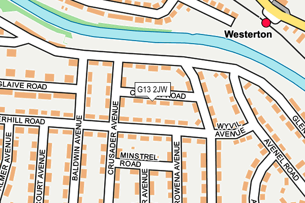 G13 2JW map - OS OpenMap – Local (Ordnance Survey)