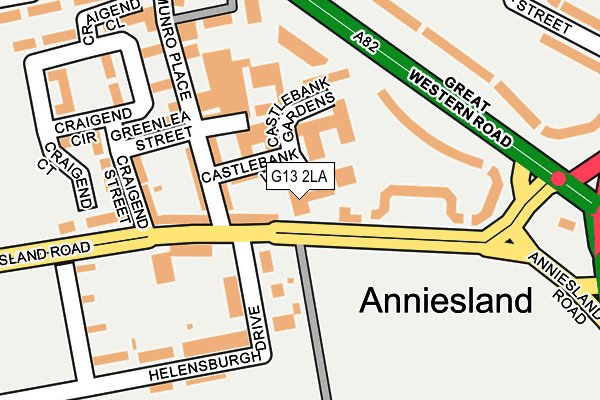 G13 2LA map - OS OpenMap – Local (Ordnance Survey)