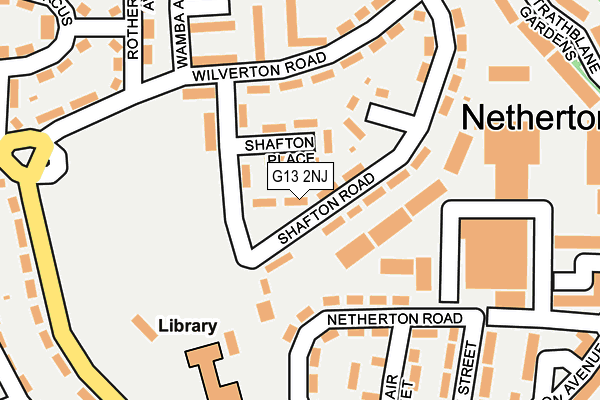 G13 2NJ map - OS OpenMap – Local (Ordnance Survey)