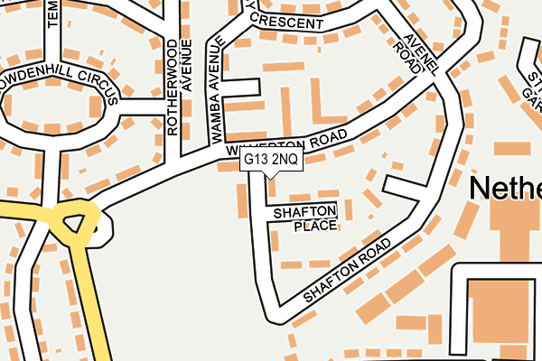G13 2NQ map - OS OpenMap – Local (Ordnance Survey)