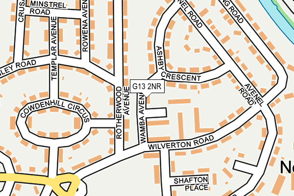 G13 2NR map - OS OpenMap – Local (Ordnance Survey)