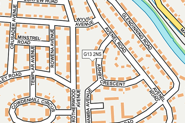 G13 2NS map - OS OpenMap – Local (Ordnance Survey)