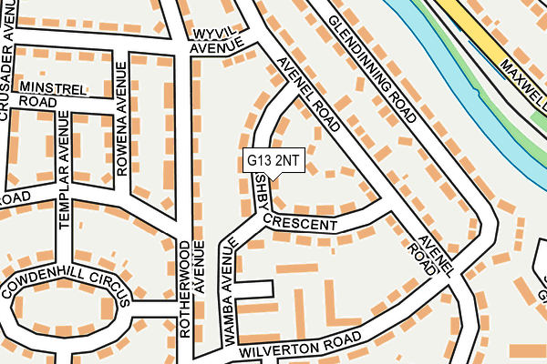 G13 2NT map - OS OpenMap – Local (Ordnance Survey)