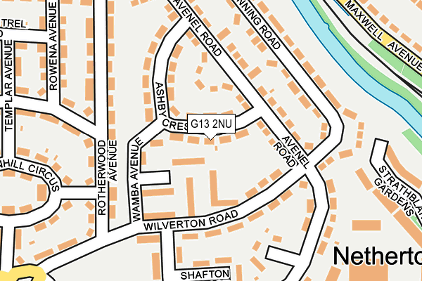 G13 2NU map - OS OpenMap – Local (Ordnance Survey)