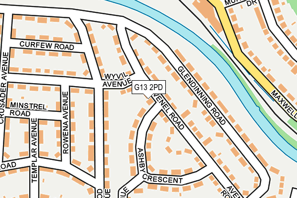 G13 2PD map - OS OpenMap – Local (Ordnance Survey)