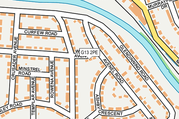 G13 2PE map - OS OpenMap – Local (Ordnance Survey)
