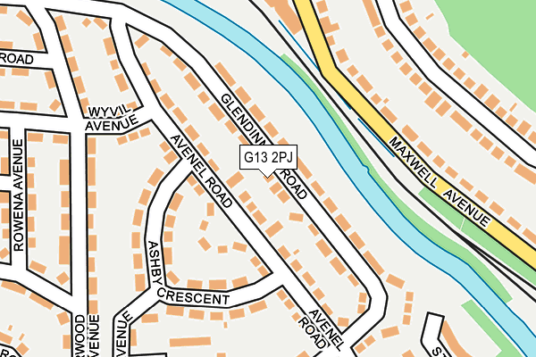 G13 2PJ map - OS OpenMap – Local (Ordnance Survey)