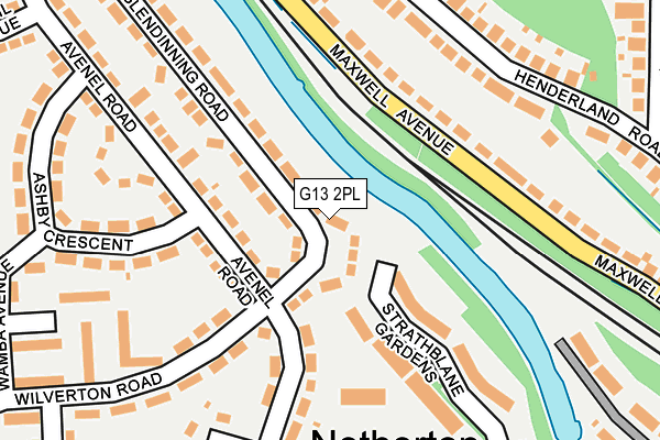 G13 2PL map - OS OpenMap – Local (Ordnance Survey)