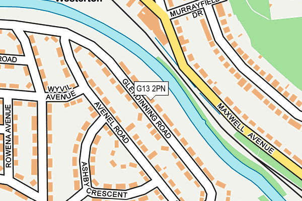 G13 2PN map - OS OpenMap – Local (Ordnance Survey)