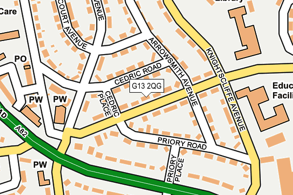 G13 2QG map - OS OpenMap – Local (Ordnance Survey)