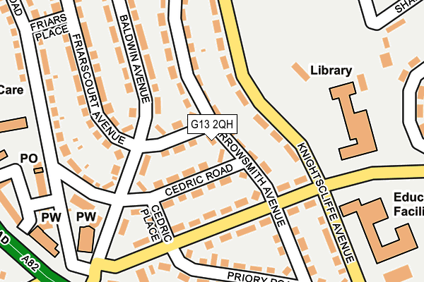 G13 2QH map - OS OpenMap – Local (Ordnance Survey)