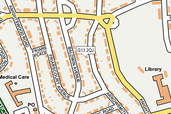 G13 2QJ map - OS OpenMap – Local (Ordnance Survey)