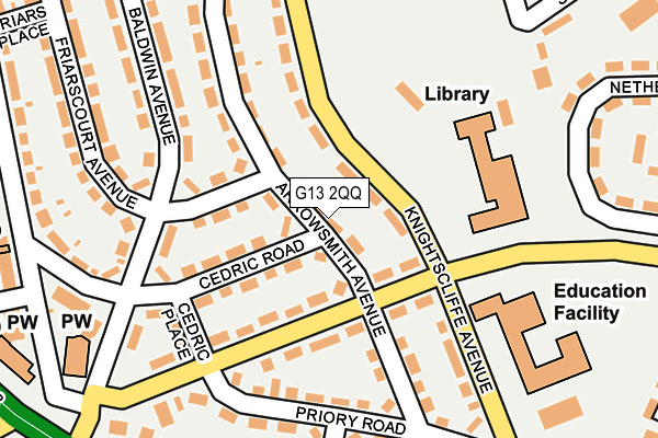 G13 2QQ map - OS OpenMap – Local (Ordnance Survey)