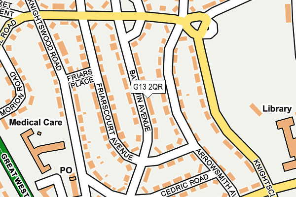 G13 2QR map - OS OpenMap – Local (Ordnance Survey)