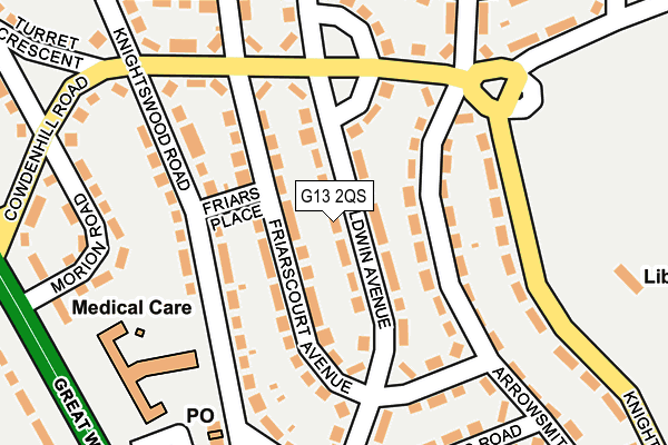 G13 2QS map - OS OpenMap – Local (Ordnance Survey)