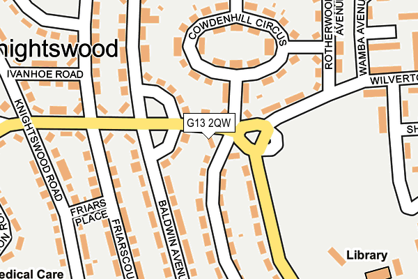 G13 2QW map - OS OpenMap – Local (Ordnance Survey)