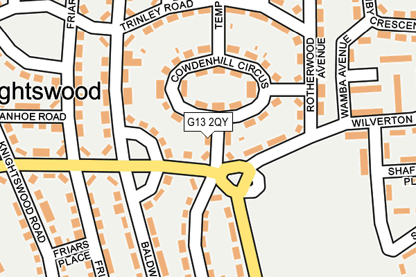 G13 2QY map - OS OpenMap – Local (Ordnance Survey)