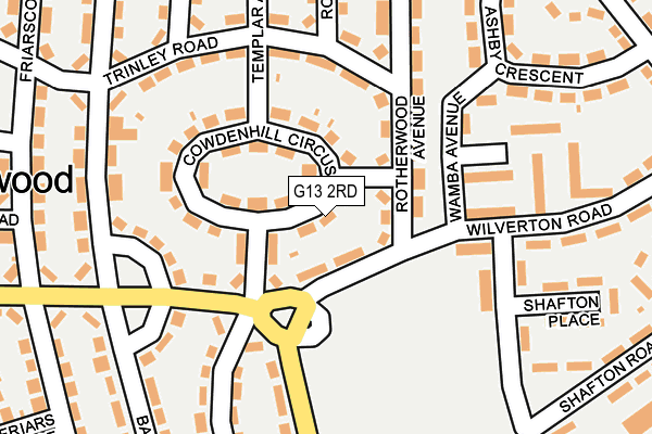 G13 2RD map - OS OpenMap – Local (Ordnance Survey)