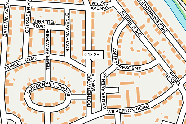 G13 2RJ map - OS OpenMap – Local (Ordnance Survey)