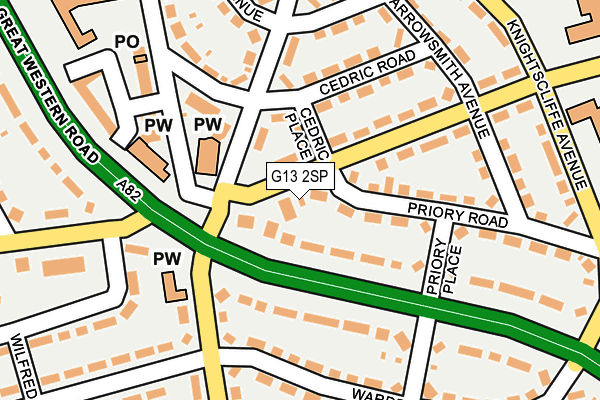 G13 2SP map - OS OpenMap – Local (Ordnance Survey)