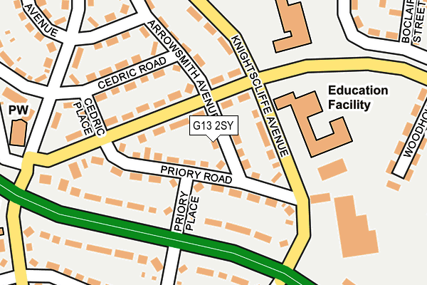 G13 2SY map - OS OpenMap – Local (Ordnance Survey)