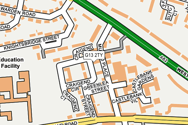 G13 2TY map - OS OpenMap – Local (Ordnance Survey)