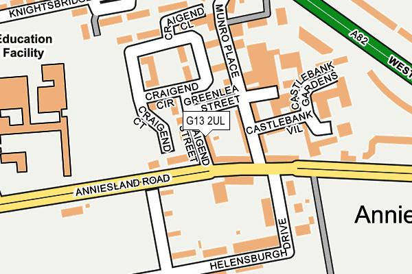 G13 2UL map - OS OpenMap – Local (Ordnance Survey)