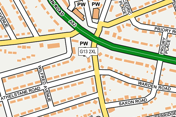 G13 2XL map - OS OpenMap – Local (Ordnance Survey)