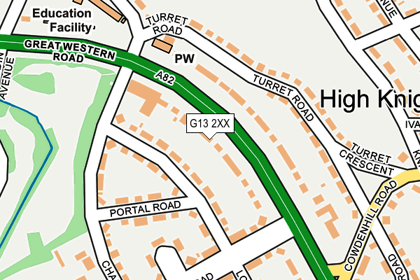 G13 2XX map - OS OpenMap – Local (Ordnance Survey)