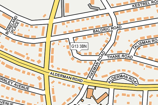 G13 3BN map - OS OpenMap – Local (Ordnance Survey)