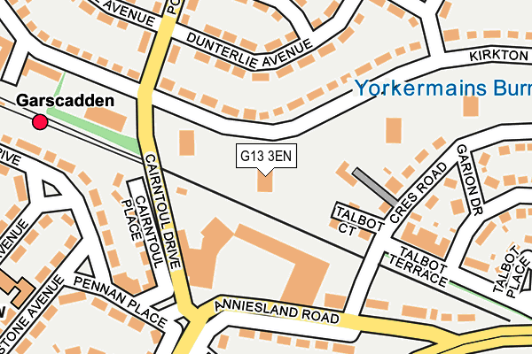 G13 3EN map - OS OpenMap – Local (Ordnance Survey)