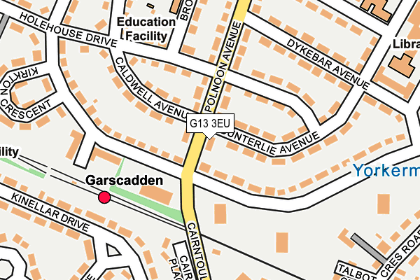G13 3EU map - OS OpenMap – Local (Ordnance Survey)