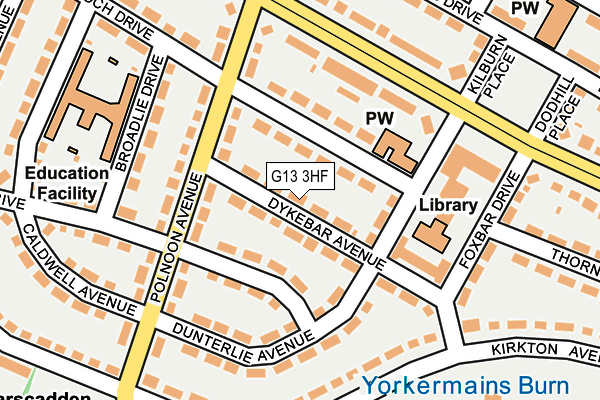 G13 3HF map - OS OpenMap – Local (Ordnance Survey)