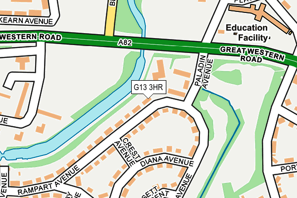 G13 3HR map - OS OpenMap – Local (Ordnance Survey)