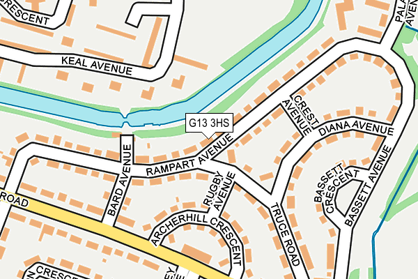 G13 3HS map - OS OpenMap – Local (Ordnance Survey)