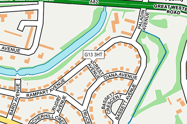 G13 3HT map - OS OpenMap – Local (Ordnance Survey)