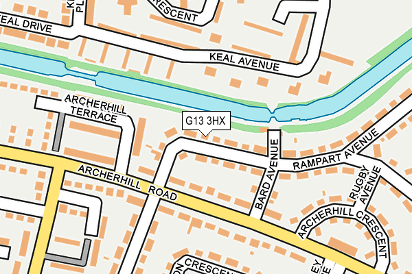 G13 3HX map - OS OpenMap – Local (Ordnance Survey)