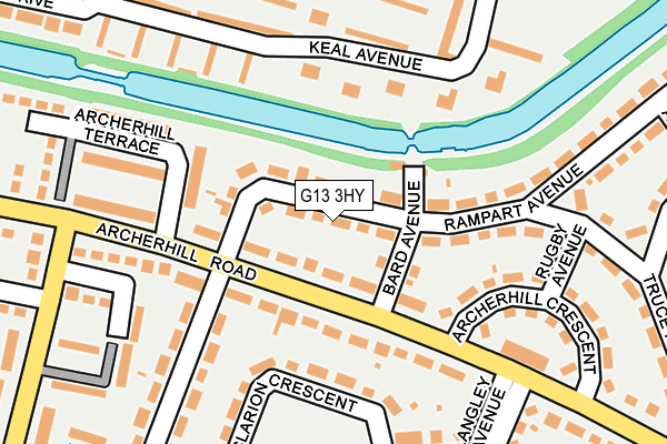 G13 3HY map - OS OpenMap – Local (Ordnance Survey)