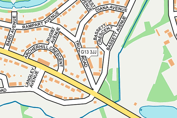 G13 3JJ map - OS OpenMap – Local (Ordnance Survey)
