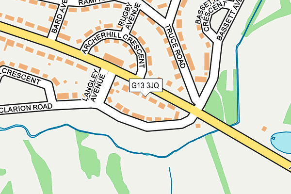 G13 3JQ map - OS OpenMap – Local (Ordnance Survey)