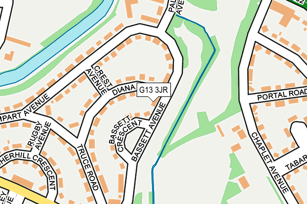 G13 3JR map - OS OpenMap – Local (Ordnance Survey)
