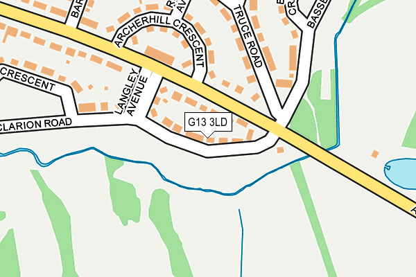 G13 3LD map - OS OpenMap – Local (Ordnance Survey)