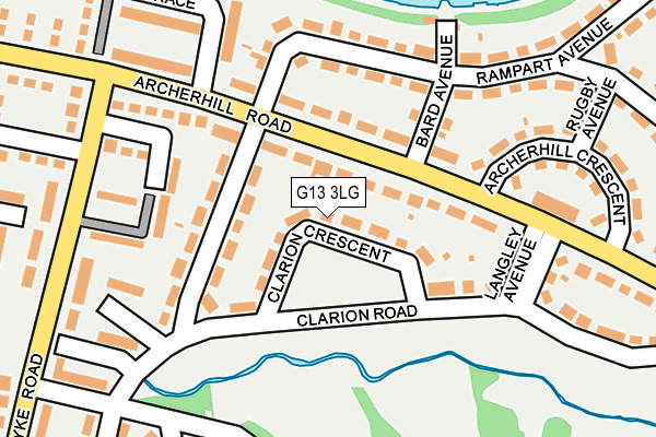 G13 3LG map - OS OpenMap – Local (Ordnance Survey)
