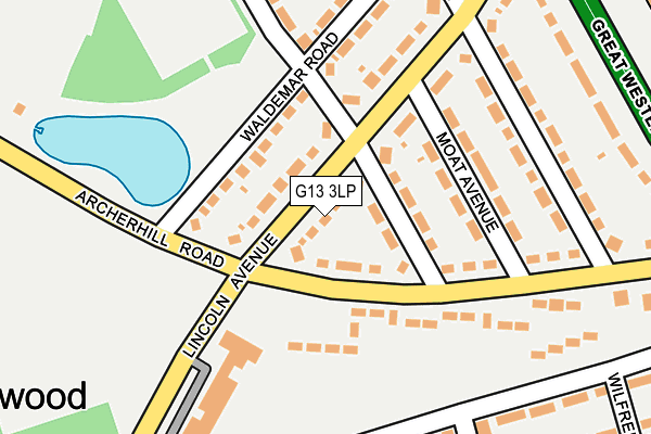 G13 3LP map - OS OpenMap – Local (Ordnance Survey)