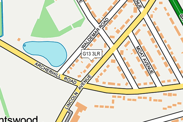 G13 3LR map - OS OpenMap – Local (Ordnance Survey)
